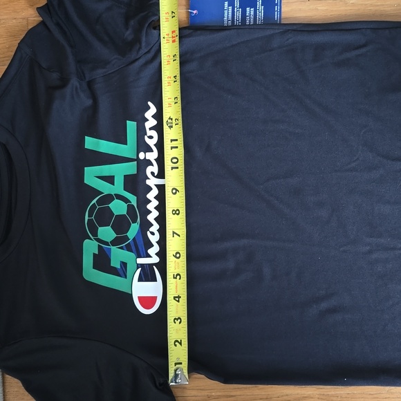 CHAMPION BRAND SIGNATURE BOYS BLACK SHORT SLEEVE SOCCER TEE-SHIRT SIZE LARGE - Picture 7 of 13